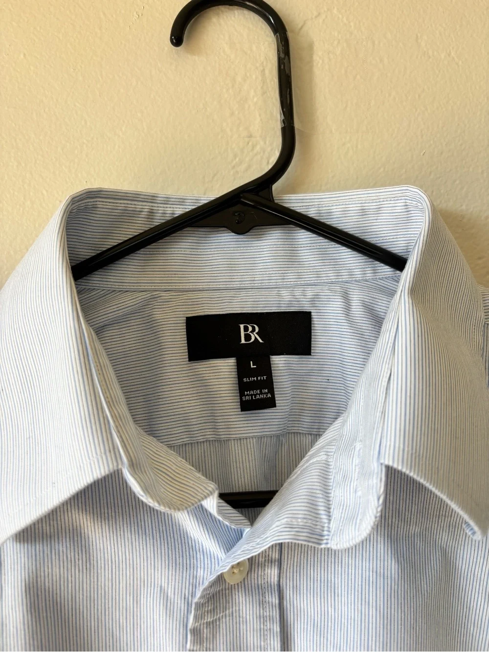 Banana Republic Blue Cotton Men's Dress Shirt Slim Fit